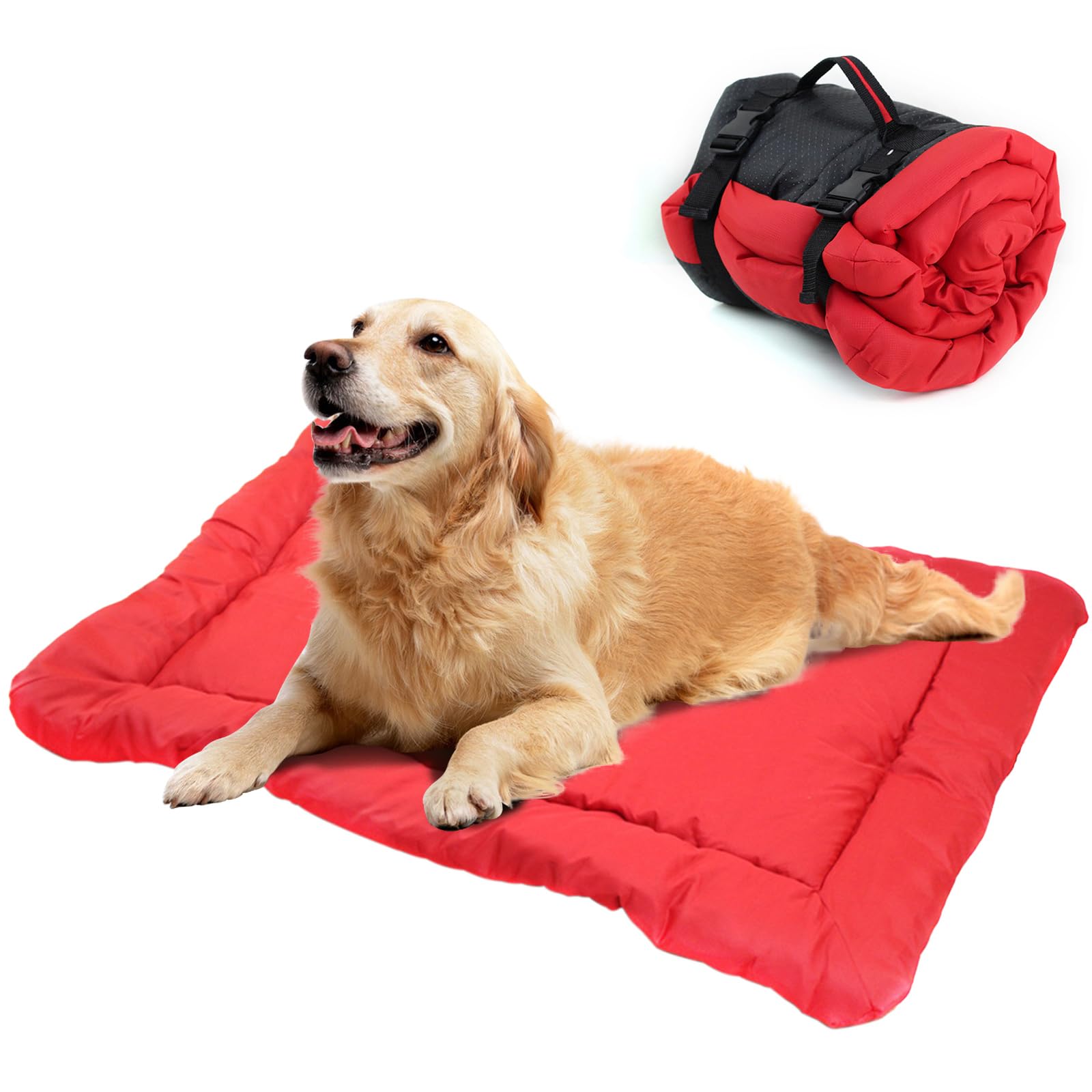 Felenny Dog Sleeping Bag Waterproof Dog Bed Mat Anti-Slip Dog Camping Mat Portable Dog Settle Mat Foldable Pet Mat Outdoor Waterproof Dog Mat for Car Crate Sofa Outdoor Camping
