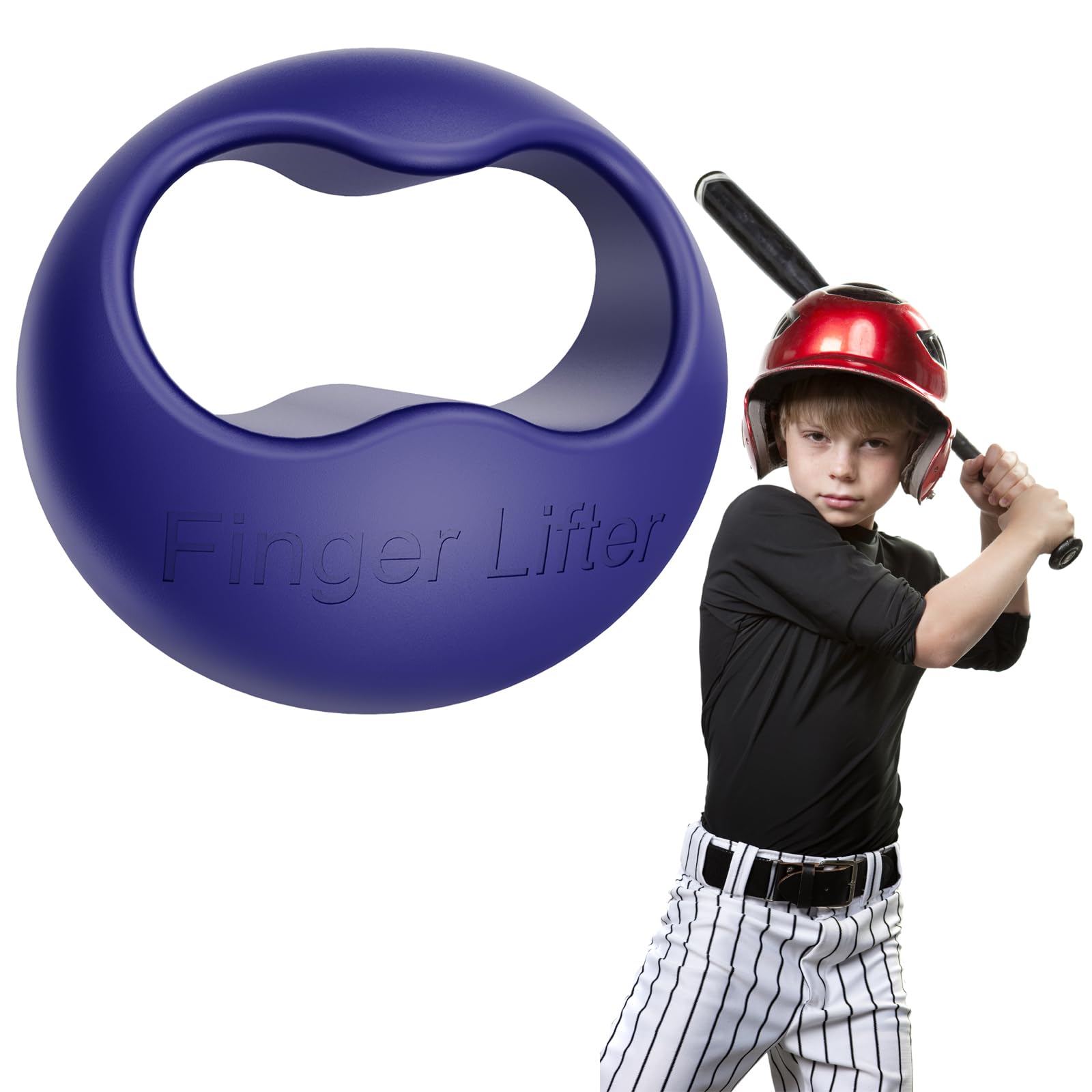 Photo 1 of Finger Lifter Grip for Baseball & Softball Pro Batters Two Finger Grip Reduce Roll Over, Palm Up Palm Down Baseball Swing Trainer Increase Batting Speed Barrel Into The Zone Fast-Blue Color for Youth