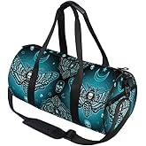 MNSRUU Duffel Bags Butterfly Skull Blue Sports Gym Bag Travel Luggage Overnight Bags for Men Women Duffel Bags for Traveling