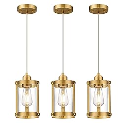 Osimir Brushed Gold Pendant Lights Kitchen Island 3