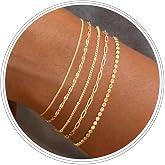 MBW Sterling Silver Simple Thin Bracelets for Women Trendy | Dainty S925 Silver Bracelets for Women Chain Bracelet Stack Set Waterproof Jewelry Minimalist Small Bracelet for Women Gift