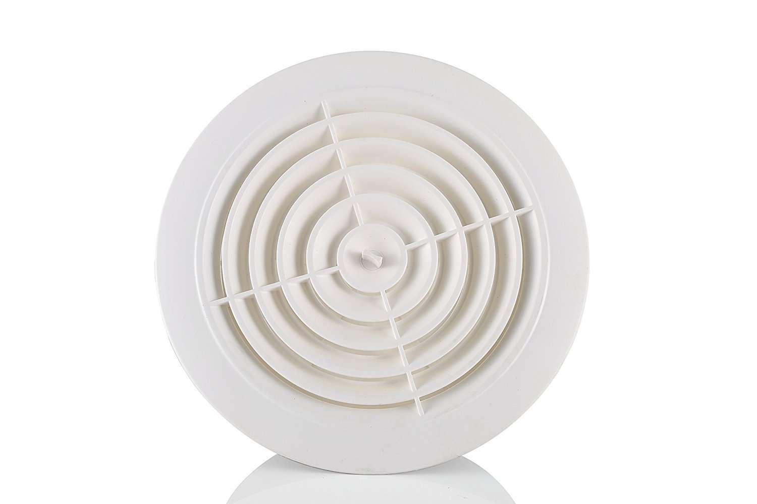 Round Air Vent 4" ABS Louver White Grille Cover Adjustable Exhaust