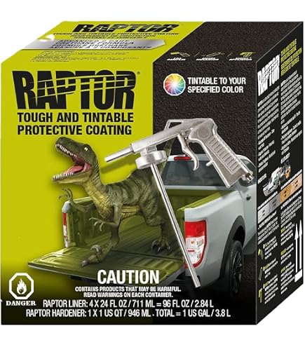Raptor Liner 8 Liter Bedliner Kit and BCC Custom Decal Pack