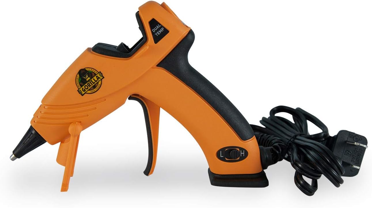 Gorilla Dual Temp Mini Hot Glue Gun Kit with 30 Hot Glue Sticks, (Pack of 1): Home Improvement