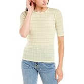 Vince Womens Variegated Stripe Elbow SLV Crew