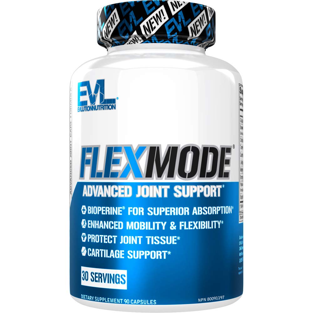 Evlution Nutrition Flex Mode, Advanced All-in-One Joint Support, Mobility and Pain Relief, Glucosamine, Chondroitin, Turmeric, MSM, Boswellia, Hyaluronic Acid (30 Servings)