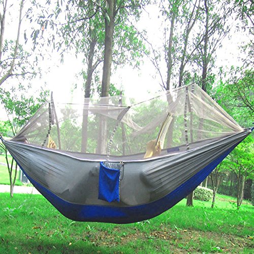 image for Camping Hammock, TechCode Mosquito Net Outdoor Travel Bed Lightweight 