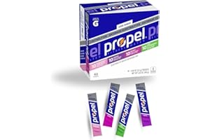 Generic Propel Powder Packets Electrolyte Hydration - Zero Sugar - Electrolyte Water Beverage Mix Powder Packets - Raspberry Lemonade, Grape, Berry, Kiwi Strawberrry - 40 pack