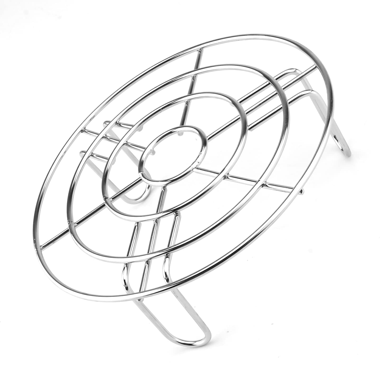 GLAITC Round Steam Rack, Stainless Steel Roasting Rack Multi-Purpose Cooking Cooling Racks Stand Steaming Air Fryer Accessories Kitchen Tools for Fryer, Steamer, Microwave Ovens Baking, 15.5cm