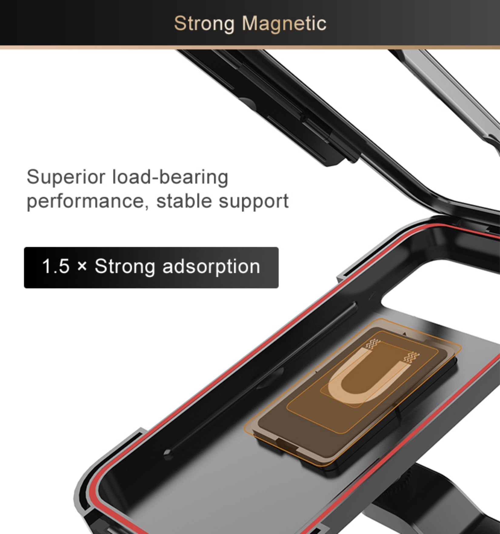 Black Waterproof Bike Phone Mount Holder Handlebar, Phone Protects Fits Perfectly Boxs Strong Sturdy Well-Built Mountain Frame Touch-Screen Stand Motorcycle Ebike Cycling Cell Holder Heybike