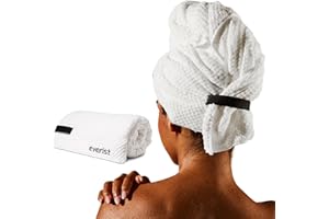 Everist The Quick-Dry Hair Towel, Microfiber, 50% Shorter Dry Time, Reduce Hair Breakage, Flexible Strap for Secure Fit, 1 Ea