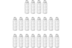 MOUMOUTEN 20Pcs Plastic Air Pneumatic Mufflers, White 3/8" Male Thread Compressor Exhaust Silencer Fitting for Industrial Gra
