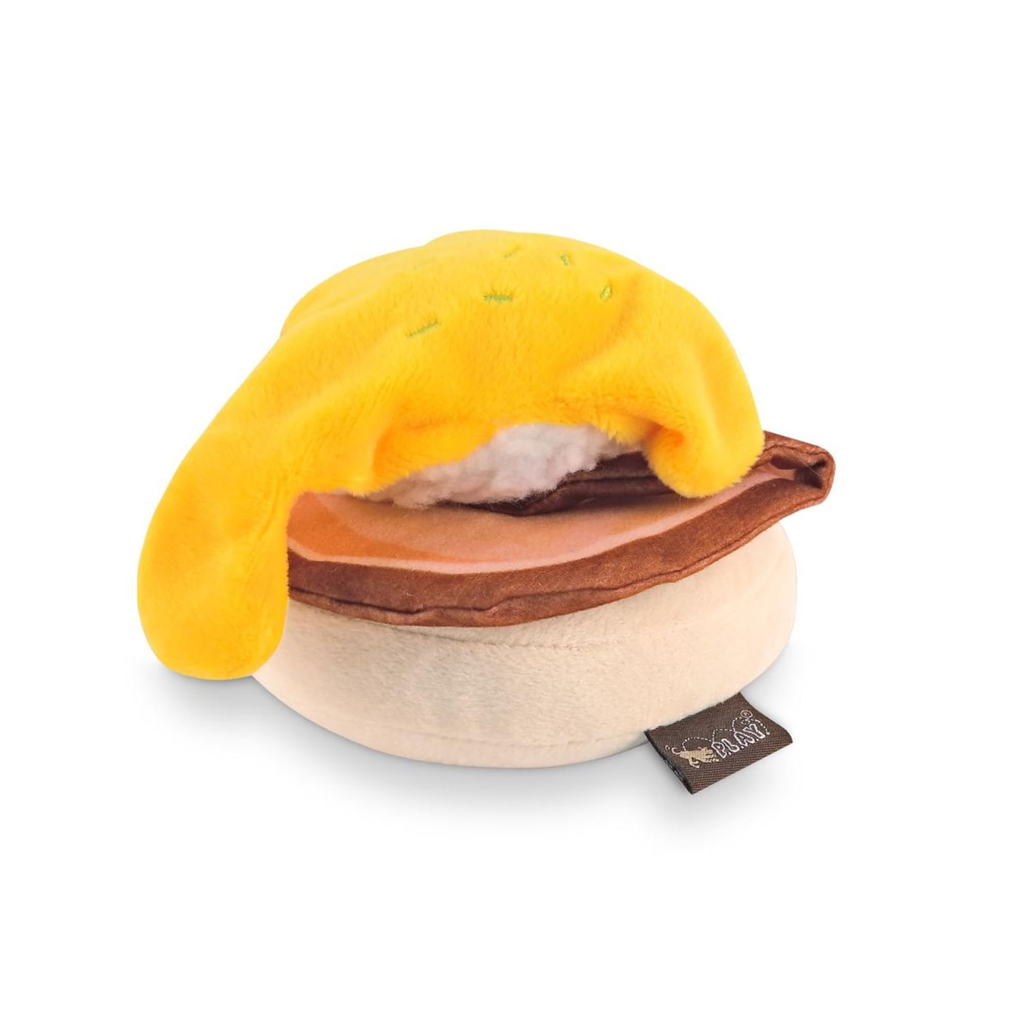 P.L.A.Y. Pet Lifestyle and You - Barking Brunch Benny's Benedict Toast Plush Dog Toy - Handmade, Durable Double Layer Exterior, Machine Washable, Recycled Polyfiber Filler, Eco-Friendly — image 1