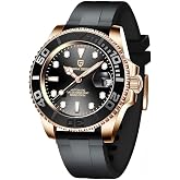 CADISEN Pagani Design Watch for Men Automatic NH35 Mechanical 100M Waterproof Stainless Steel Sapphire Glass Yacht Wristwatch Rotating Bezel 100 Meter Waterproof Automatic Watch PD-1651