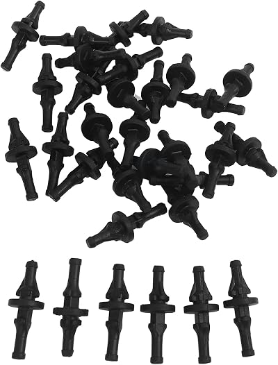 Peowuieu 32x Rubber Anti Vibration Mount Screw Pin for PC Case Fans Black