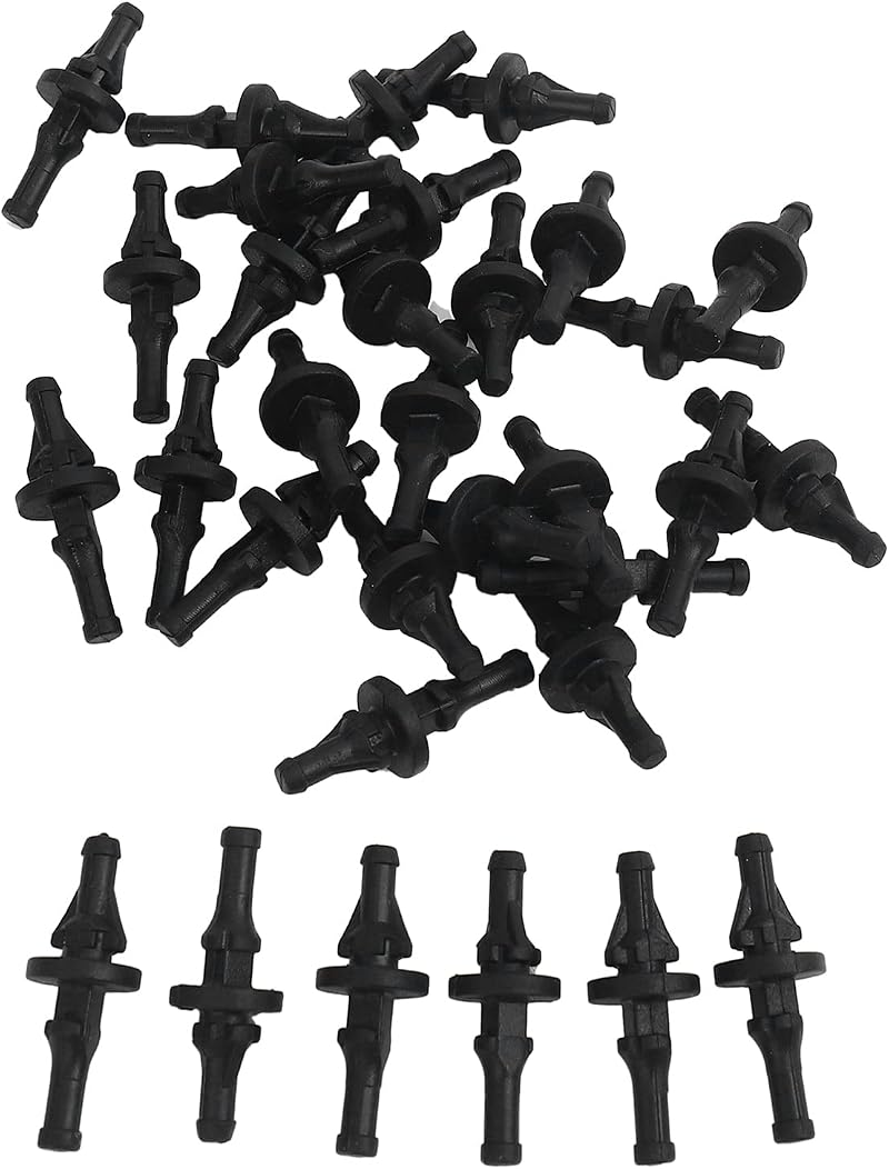 Peowuieu 32x Rubber Anti Vibration Mount Screw Pin for PC Case Fans Black
