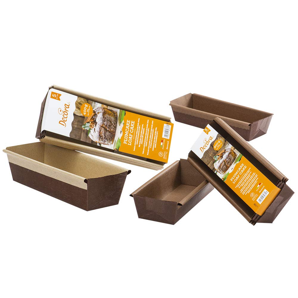 DECORA 0320180 5 BAKING PAPER LOAF PANS 20 X H 4,5 CM - 300 G