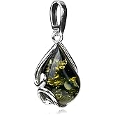 Ian and Valeri Co. Green Amber Sterling Silver Classic Pendant