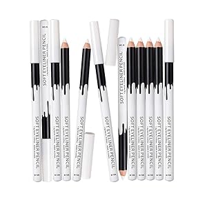 Fashionwu 12pcs/pack Professional Highlighter Eye Liner Pen Soft Strokes Easy to Color Eyeshadow Pencil