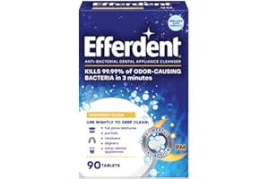 Efferdent PM Overnight Anti-Bacterial Denture Cleanser Tablets 90 ct (Pack of 1)