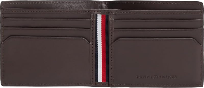 Cartera Hombre Central Mini de Piel, Marrón (Coffee Bean), Talla Única