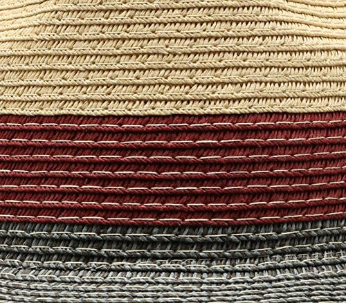 Summer Trendy Collection Braid Straw Short Brim Fedora Hat with Adjustable Drawstring