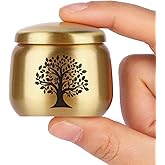 Small Urns for Human Ashes Keepsake Set of 1,Mini Urns for Ashes with Tree of Life Pattern,Small Urn for Adult Women Male Pet Cremation Keepsakes,Made of Brass,Hold Up to 2.5 Cubic Inches