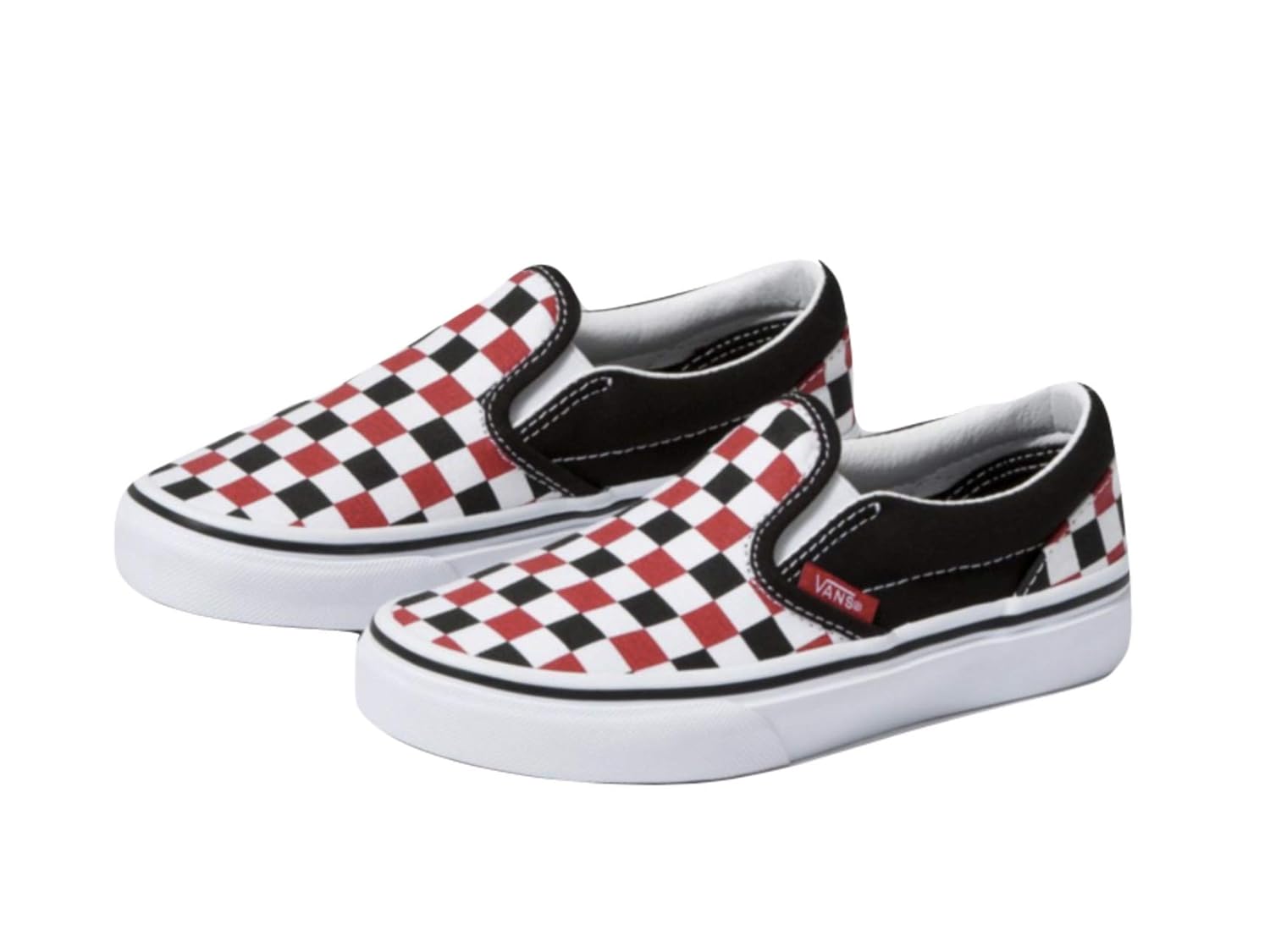 vans red and black checkerboard