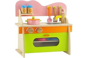Emily Rose 14-inch Doll Furniture Accessory | 14.5" Doll Kitchen Play Gift Set with Baking Oven, Stove, Sink and Cookware Accessories