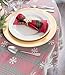 DII 100% Polyester, Machine Washable, Holiday, Snow Village Lace Tablecloth, 70
