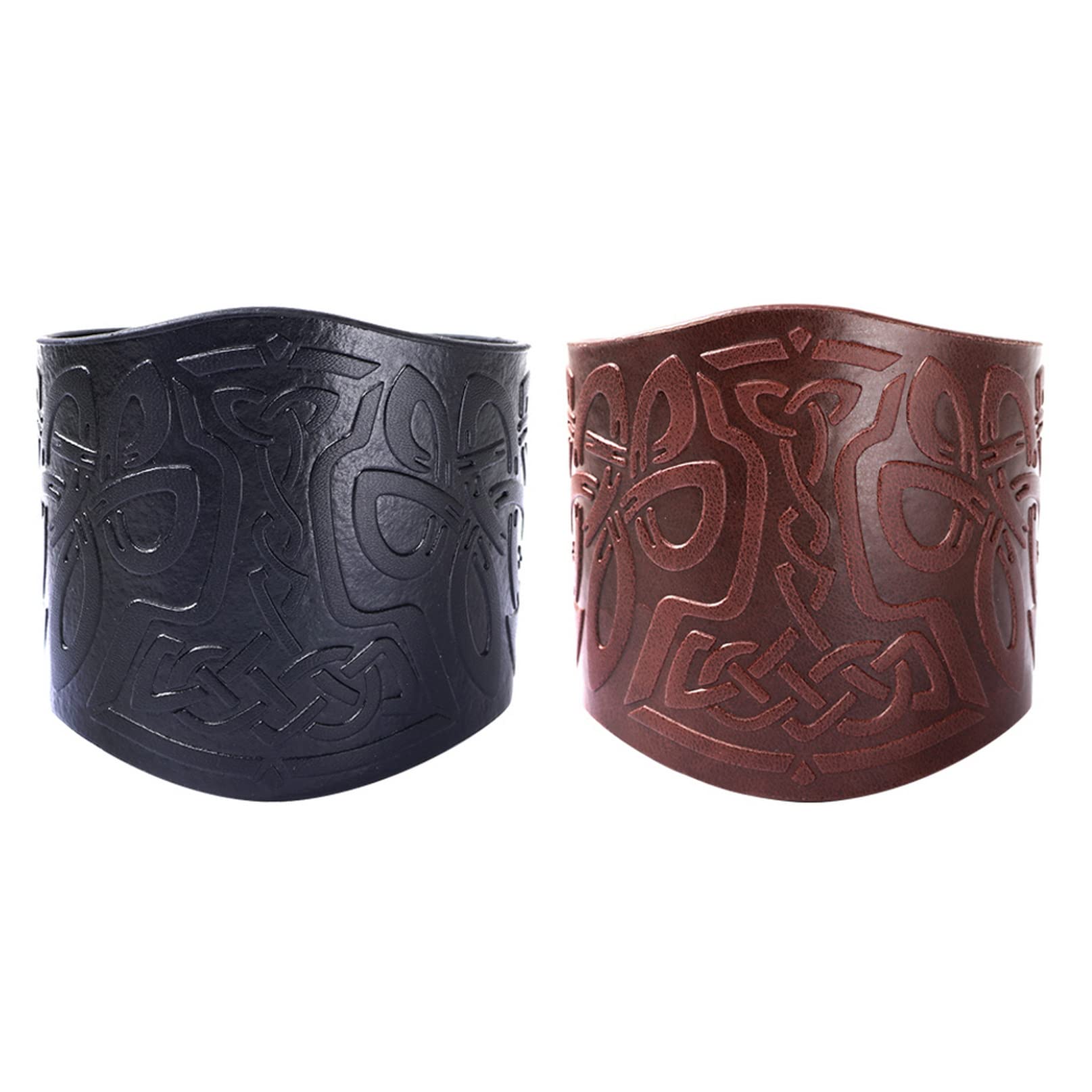 Leather Armour,Medieval Bracers Viking Wrist Guard Faux Leather Bracers Gauntlet Wristband Leather Wide Cuff Archery Bracers Hunting LARP Viking Costume Accessories Men