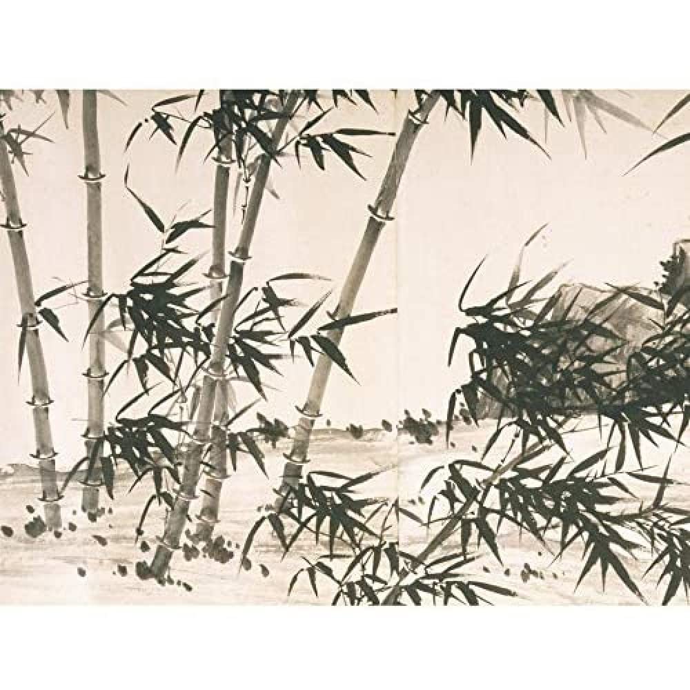 Xia Chang Chinese Bamboo Spring Rain Screen Painting Art Print Canvas Premium Wall Decor Poster Mural