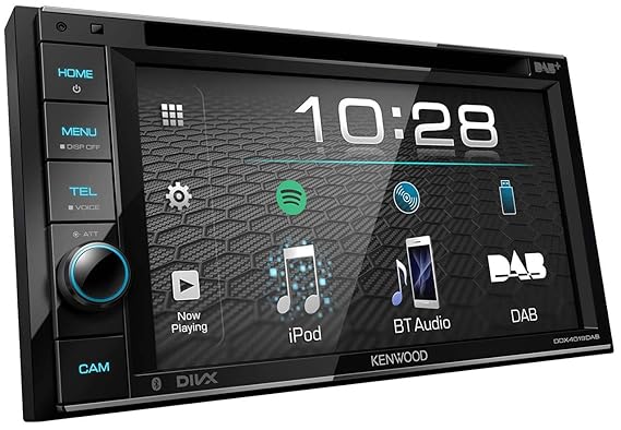 Kenwood DDX4019DAB DAB+ Multimedia-Autoradio mit 15,7 cm Touchscreen (2-DIN, DVD, Bluetooth Freisprecheinrichtung, Soundproze