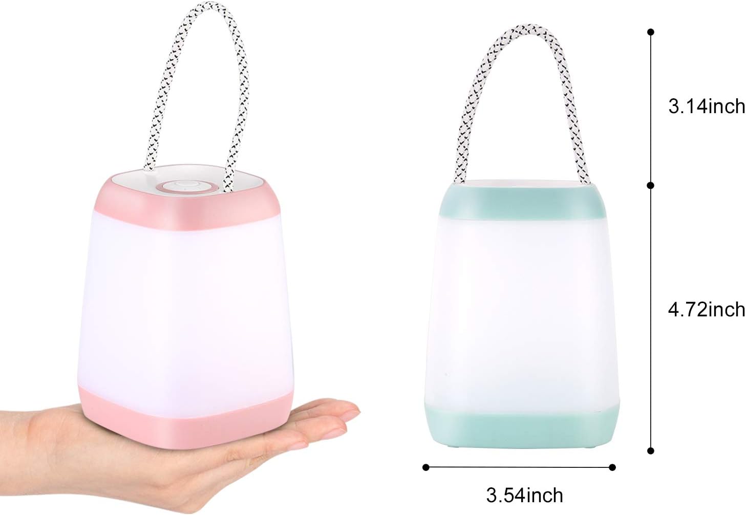 HOKOILN LED Camping Light 2 Pack Portable LED Tent Lantern 3 Modes for Backpacking Camping Hiking Fishing Emergency Light Battery Powered Lamp for Outdoor and Indoor - - 