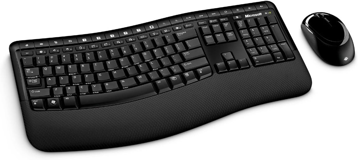 Microsoft Comfort Blue Track Desktop 5000 Keyboard And Mouse