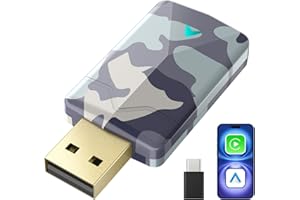 CODONOVA 2026 Mini Wireless CarPlay Adapter, Fast Stable Connection, No Latency, Converts Wired to Wireless for Carplay & Android Auto, Easy Setup in 2016+ Cars, iOS 10+/Android 11+, USB A/C Blue