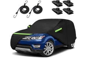 BETERNY Car Covers for 2013-2025 Land Rover Range Rover Sport, Waterproof All Weather Rain Sun UV Protection Heavy Duty Full Car Cover with Zipper Door & Windproof Straps for Range Rover Sport-Black