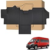 Peleus Floor Mats for Dodge Ram Promaster 1500/2500 /3500 2018-2025,Only Fit Cargo Van,All Weather TPE Rubber Custom Fit Liners for Front Row, Ram Promaster Van Accessories (Not Fit for EV&City)