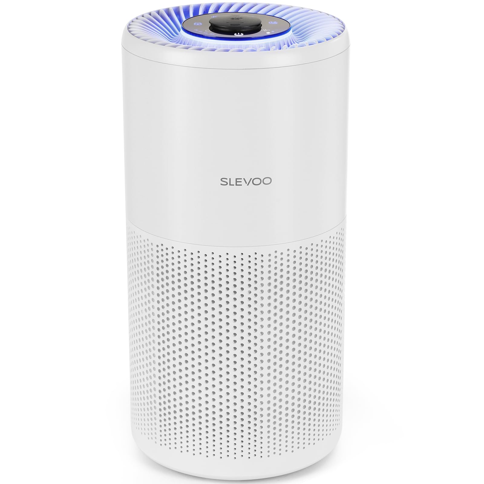 SLEVOO Air Purifier for Home Bedroom up to 1015 ft², Allergies Pet Hair, 3-in-1 Filter with hepa Air Purifier, Ultra Quiet 24 DB Sleep Mode,Aromatherapy,clean for Allergies,Pollutants,Smoke （White）