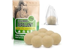 AUDQQM Squirrel Repellent Outdoor, Chipmunk Repellent for Attic/Garden/Bird Feeders/Plants/Cars, Deterrent Squirrels, Keep Chipmunks Away-Pack of 8