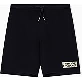 Armani Exchange Mens Gold Logo Fleece Short