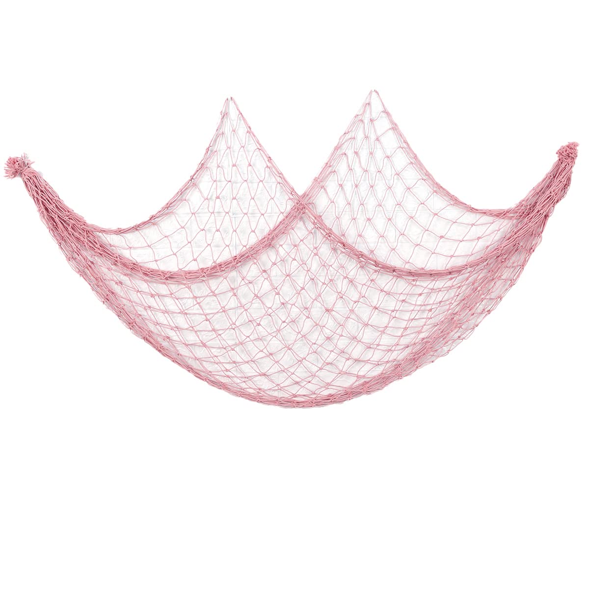Decorative Fishing Net,Maritime Beach Themes Wall Decoration,Fishing Net Decoration for DIY Photo Hanging Picture Frame Wall Hanging Photo Net for Home Garden Maritime Decoration,Pink 100 x 200 cm