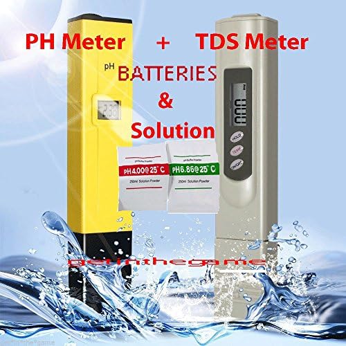 "KH" Digital Ph Meter + TDS Tester Aquarium Pool Hydroponic Water Monitor 0-9999 PPM