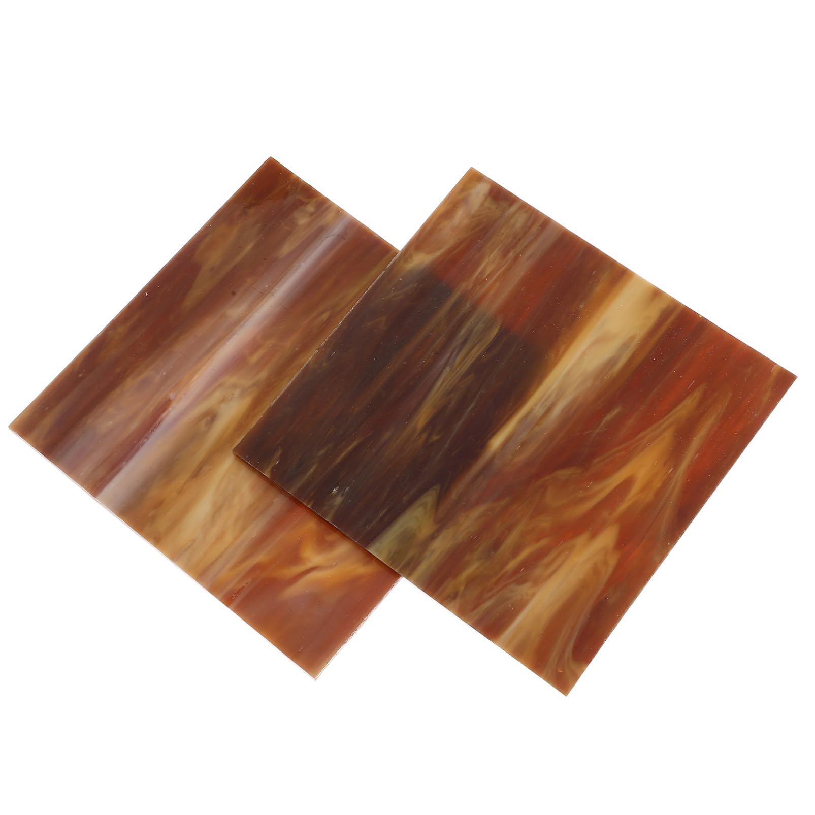 Generic Brown Stained Glass Sheets, Assorted Colors, 4 x 4 Inch, Art Glass Mosaic Tiles for Crafts, Stained Glass Accessories for Stained Glass and Mosaic Projects, 2 Sheets