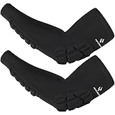 HOPEFORTH 2PCS Padded Elbow Forearm Sleeves Compression Arm Protective Support