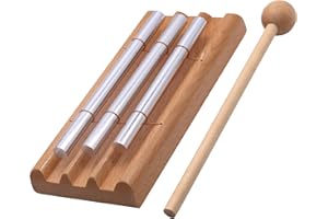 Ehome Meditation Chimes, Mindfulness Trio Hand Bell, Music Classroom Supplies Teacher Tools, Percussion Instrument Reminder with Mallet Storage Bag for Prayer Yoga Eastern Energies Music Gift