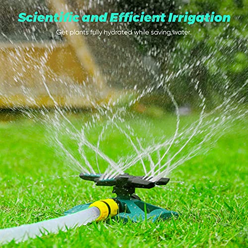 Lawn Sprinklers, 5in1 Lawn Sprinkler with 360Degree Rotation, Large