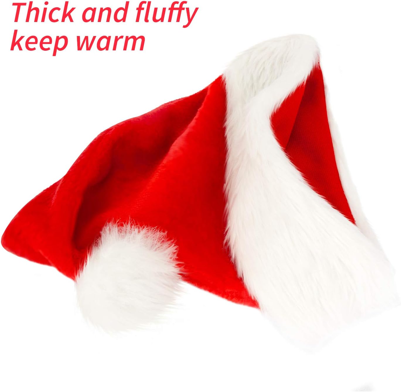TLarder Santa Hats for Adults: Christmas Hats Adult Luxury Velvet Holiday Hat - Image 4