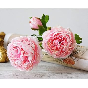 Amazoncom Zwjzw Fake Flower Artificial Peony Flower Branch