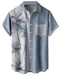 Ecosunny Coconut Tree for Men Short Sleeve Print